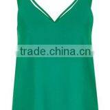 Ladies Double Strap V-Back Fancy Spaghetti Strap Camisole Tops thumbnail-6