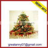 alibaba hot sale christmas decoration wholesale snow needle pine artificial christmas tree with different decoration