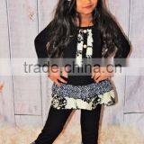 High Quality OEM Service Fall Long Sleeve Casual Dress Top and Pant Ruffle Sports Boutique Outfits thumbnail-5