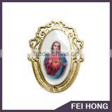 Premium Antique Plating Christian Gifts Jesus Printing Metal Silver Pins