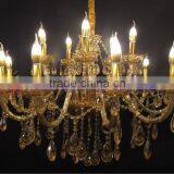 Amber Crystal Chandelier Light