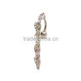 Top Down AB Gem Vine Dangle Belly Navel Ring thumbnail-2