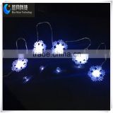 20 White LED Copper String Light with Snowflake Reflector christmas lights