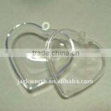 Heart Shape Plastic Clear Box