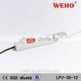 Anti-interference 30w Single Output Waterpoof 12v Led Driver Power Supply