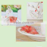 Wholesale Porcelain Hibiscus Gold Traced Tea Cups and Saucers Sets thumbnail-5