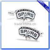 Factory Stamping Copper Custom Shaped Silver Cufflinks