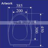 1055 Toilet Seats; Soft-Closing Toilet Seat Cover PP Plastic Ceramic Toilet Seats thumbnail-2