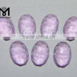 Messigems Good Quality Oval 13.5x9.5 Checkerboard Purple Decorative Glass Stone thumbnail-1