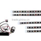 6pcs Rgb Motorcycle Led Strip Light Kit Neon Glow Strip With Remote Controller thumbnail-1