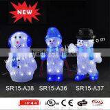 Animated Acrylic Figure LED Christmas Snowman Decoration thumbnail-2