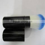 Blue and which soft hair retractable cosmetic brush