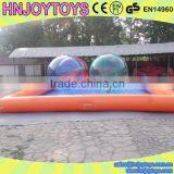 0.90mm PVC Tarpaulin Orange Large Inflatable Pool With Water Ball thumbnail-3