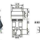 PUSH BUTTON SWITCH/2A 250V/4A 125V(CZ805-048) SWITCH,IP40 1A 250V AC 16mm CQC CE Illuminated Switch thumbnail-2