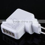 4 Port USB EU/AU/US/UK AC Adapter Plug Travel Charger / Convertible Plug Charger / USB Adapter thumbnail-3