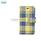 2015 New Trendy Colorful Stripe Pattern Denim Leather Case For HTC ONE M8 with Card slots and PVC ID slot