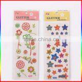 Flowers Glitter Powder Puffy Stickers thumbnail-2