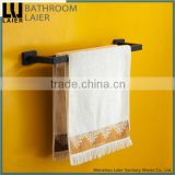 Customized Hotel Decorative Zinc Alloy Soft Feeling Bathroom Accessories Wall Mounted Double Towel Bar