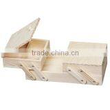 China Factory FSC&SA8000BSCI Folding Adjustable Wooden Sewing Storage Gift Box thumbnail-3