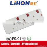 2 Gang British Electrical Extension Socket With Individual Switch thumbnail-3