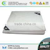 6' x 8' White Flame Retardant Poly Tarp - 6' x 8' WHITE FIRE RETARDANT HEAVY DUTY POLY TARP