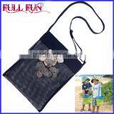 FFA-82 New Product MOQ 10pcs Wholesale Children PURE COTTON Big Size Shell Collection Bag, Promotion Children Beach Tote thumbnail-4