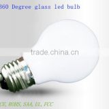 360 degree High lumen E27 5w glass led bulbs