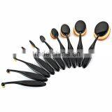 10 PCS/SET Cosmetic Brushes Makeup Tools Eyebrow Eyeliner Lip Facial Makeup Oval Brushes thumbnail-3
