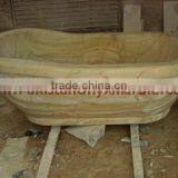 Solid Teakwood Sadstone Bathtub in Teak Texture thumbnail-1