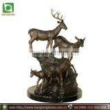 Bronze Material Christmas Deer Statue thumbnail-1