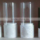 Christmas Decoration Stone Candle Holder With Clear Glass thumbnail-1