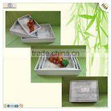 Cheap Antique Colorful Carving Set Paulownia Wood Tray thumbnail-1