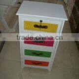 Wooden Cabinet With 3drawers/colorful Wooden Storage Cabinet/wooden Chest thumbnail-4