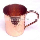 AMAZON HOT SELLING 100% COPPER BPA FREE HAMMERED CYLINDER GIFT MUG FOR VODKA & MOSCOW MULE thumbnail-1