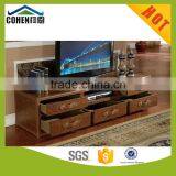 2016 New Design European Vintage Chesterfeild Style Top Grain Leather tv Stand/tv Cabinet and Home Furniture thumbnail-2