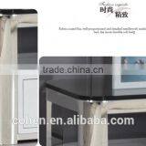 E2195 Royal Luxury Stoving Varnish Stainless Steel Tv-stand/cabinet/unit Design With Thick Marble Top thumbnail-3