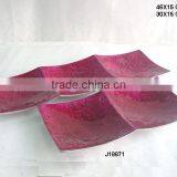 Cast Aluminium Tray With Floral Emboss With Transparent Enamel Can be Ordered in Other Colours