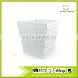 White Metal Punched Durable Waste Bin thumbnail-1