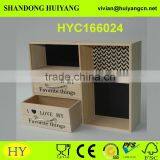 2 Drawer Wooden Storage Cabinet Jewelry Organizer Chest Desktop Office Organizer Craft Supplies Storage Cabinet thumbnail-2