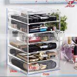 2017 Wholesale Clear Acrylic Lucite Makeup Storage Boxes Cosmetic Storage Box thumbnail-2