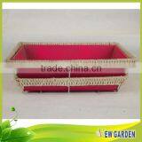 Garden Wholesale Rattan Woven Metal Frame Outdoor Oval Planter Flower Pots thumbnail-2