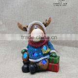 Christmas Indoor Home Decoration Resin Christmas Deer With Led Lights thumbnail-2