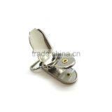 Nickel Plate High Quality Stamping Steel Metal Suspender Clip With Plastic Teeth Inside for Garment, Cloth Clip thumbnail-2