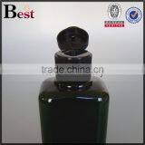 2017 Hot New Products Cosmetic Round Shoulder Beard Oil Lotion Dark Green 200ml Rectangle Plastic Shampoo Bottle Flip Top Cap thumbnail-3