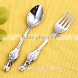 New Design Hot Selling Rabbit Shape Zinc Material Kids Spoon and Fork Cutlery Set thumbnail-2
