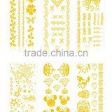 SCP001-006 Cheap Glitter Tattoo Paper Metallic Removal Temporary Many Designs of Faken Golden Tattoo Sticker thumbnail-1