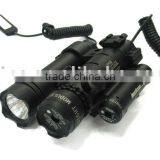 Green Laser Sight With Mounted Red Laser Scope and Attached Tactical Flashlight or Torch in Halogon or Led Light Combo thumbnail-1