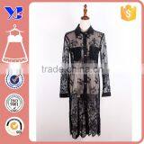 Loosely Over the Body Elegant Floral Pattern Hot Transparent Maxi Lace Wear thumbnail-1