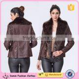 New Fashion Wholesale Clothing Manufacturers Women Jacket With Fur Collar thumbnail-1
