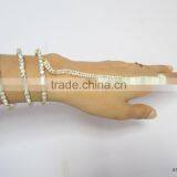 CZ SPIRAL HANDCOVER GYPSY BRACELET RING Gold Tone thumbnail-2